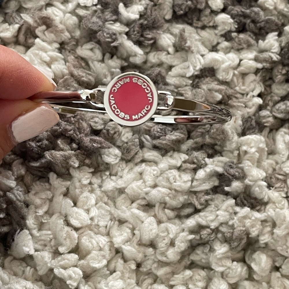 Marc By Marc Jacobs Pink and Silver Bracelet with Minimalist Charm